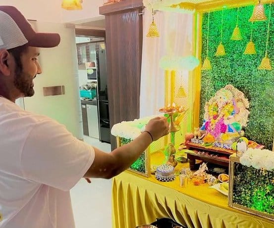 Rohit Sharma Celebrates Ganesh Chaturthi; See Pic